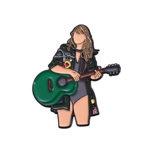 Green Guitar Pin